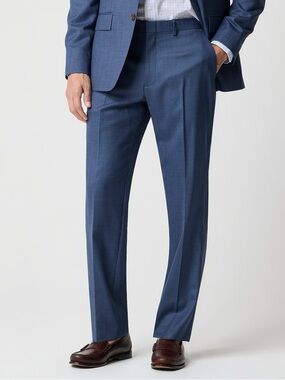 J. CREW Classic-fit Thompson
worsted wool suit pant in Marina Blue Size 29 $350